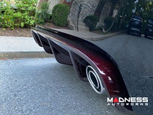 FIAT 500 Rear Diffuser - Carbon Fiber - Dual Exit - Estremo - Custom Red Candy